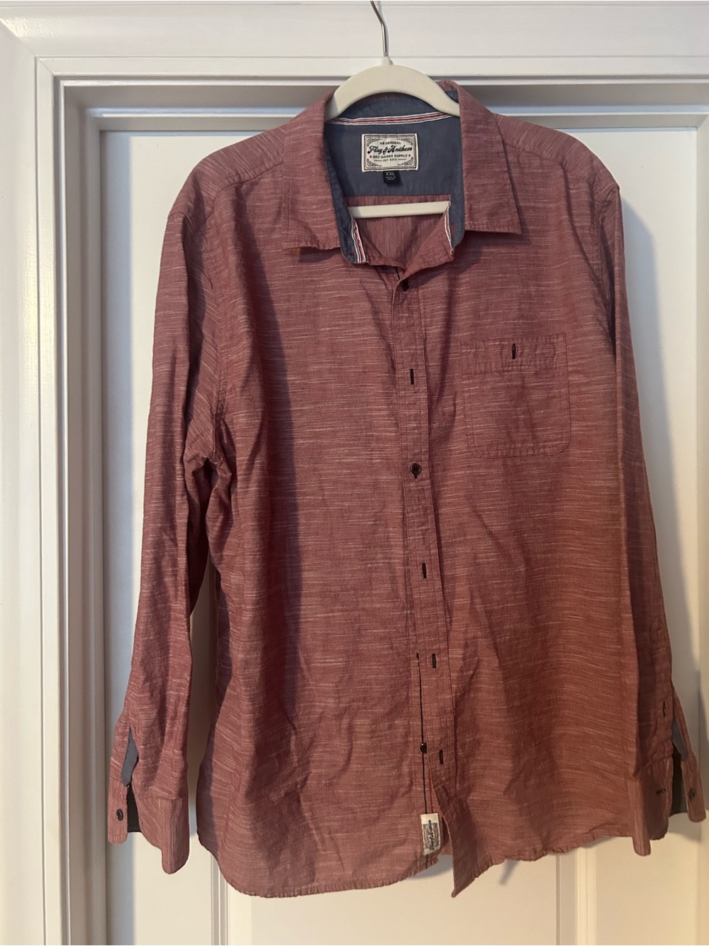 Flag & Anthem Long-Sleeve Red Button-Down Shirt